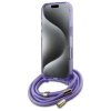 Guess GUHMP16LHCTSGNSU iPhone 16 Pro     6.3 fioletowy/purple hardcase Crossbody Cord Script MagSafe